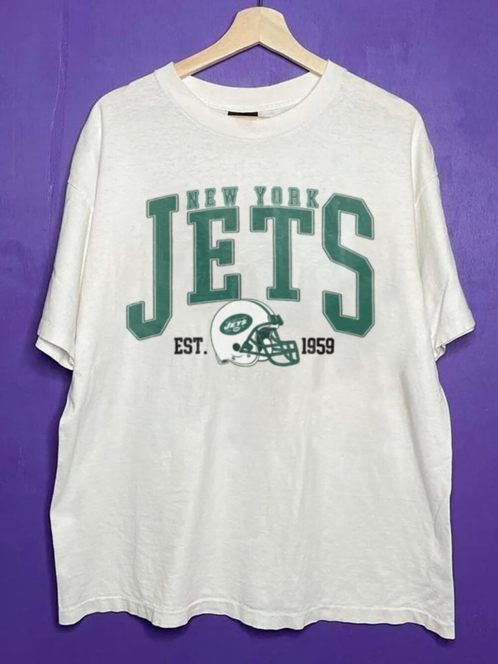 Vintage New York Jets Football Big Logo Shirt, 1959 NFL New York Jets Shirt Tee